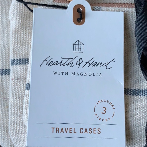 NWT Hearth & Hand Three-Piece Canvas Travel Cases - Picture 2 of 8
